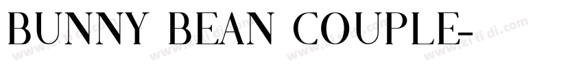 bunny bean couple字体转换